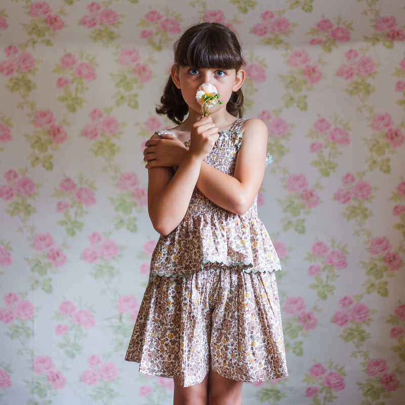 Kids Cotton Coco Culottes - Yarrow Floral