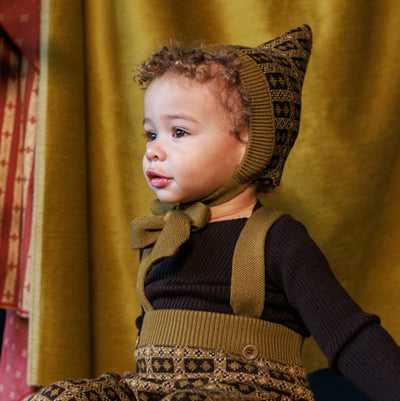Baby & Kids Merino Wool Brae Bonnet - Golden Olive