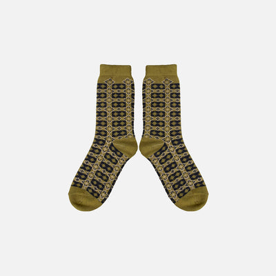 Kids Merino Wool Brae Socks - Golden Olive