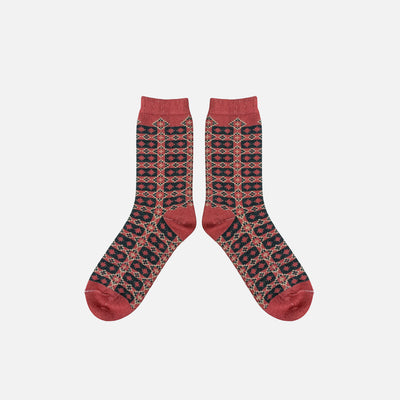 Kids Merino Wool Brae Socks - Winter Rose