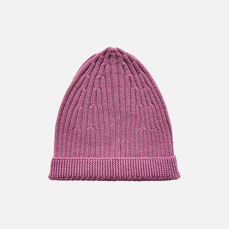 Kids Merino Wool Coblyn Beanie - Damson
