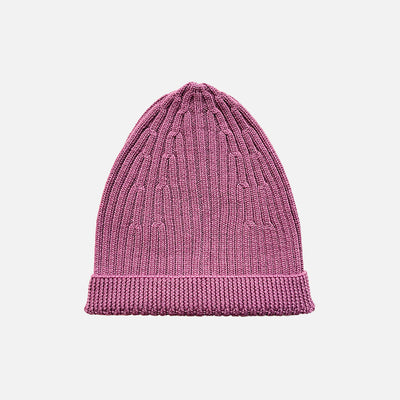 Kids Merino Wool Coblyn Beanie - Damson
