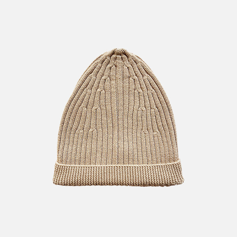 Kids Merino Wool Coblyn Beanie - Biscotti