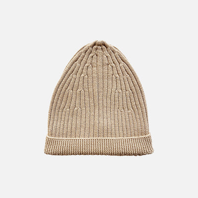 Kids Merino Wool Coblyn Beanie - Biscotti