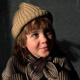 Kids Merino Wool Coblyn Beanie - Biscotti
