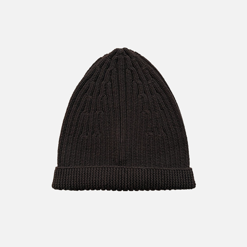 Kids Merino Wool Coblyn Beanie - Dark Chocolate
