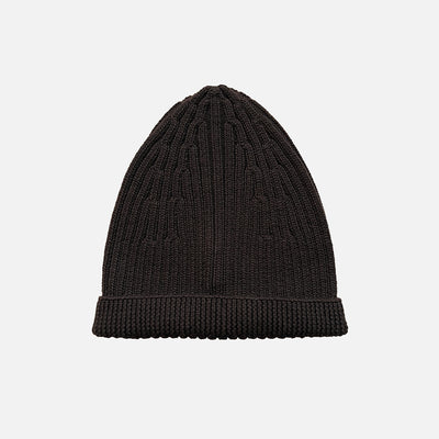 Kids Merino Wool Coblyn Beanie - Dark Chocolate