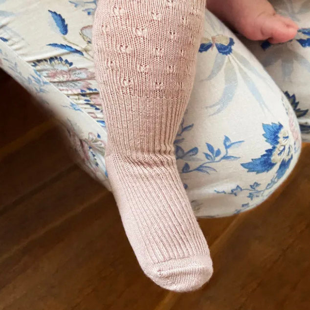 Baby Cotton Knee Socks - Old Rose