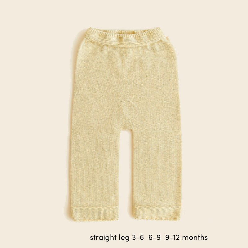 Baby Merino Wool Guido Pants - Light Yellow
