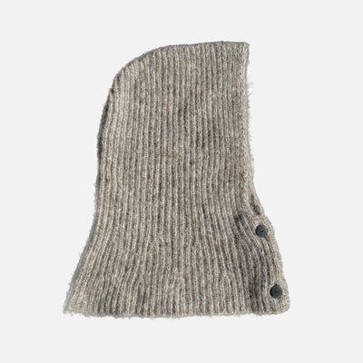 Women's Alpaca/Cotton Daphne Hood Balaclava - Grege Chine