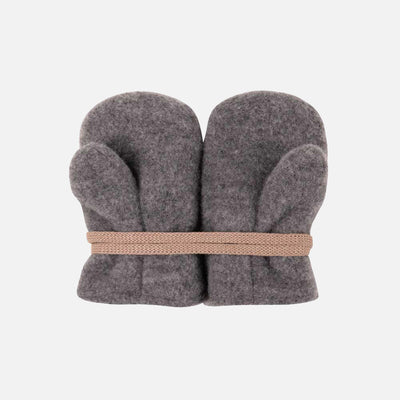 Baby & Kids Merino Wool Fleece Mittens - Slate