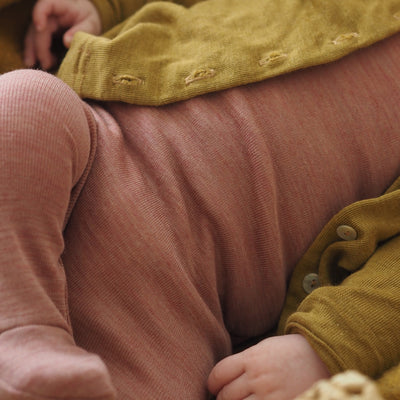 Kea Baby Pyjamas - Merino Wool & Silk - Orchid