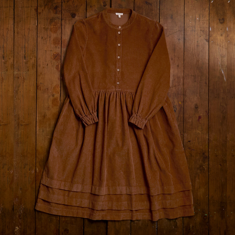 Ash Women's Dress - Cotton Corduroy - Auburn
