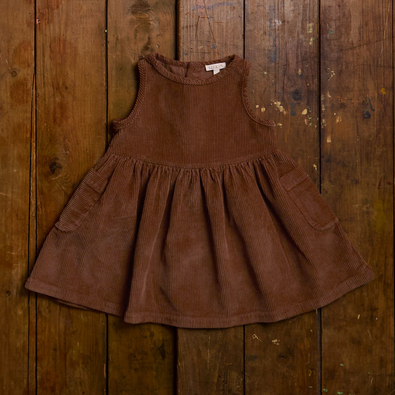 Aspen Dress - Cotton Corduroy - Auburn