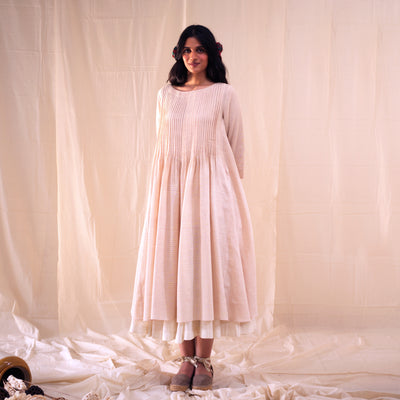 Women's Handwoven Cotton Ahaana Dress -  Madder