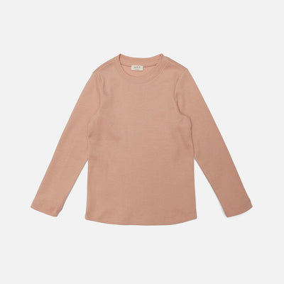 Cotton LS Top - Dusty Pink