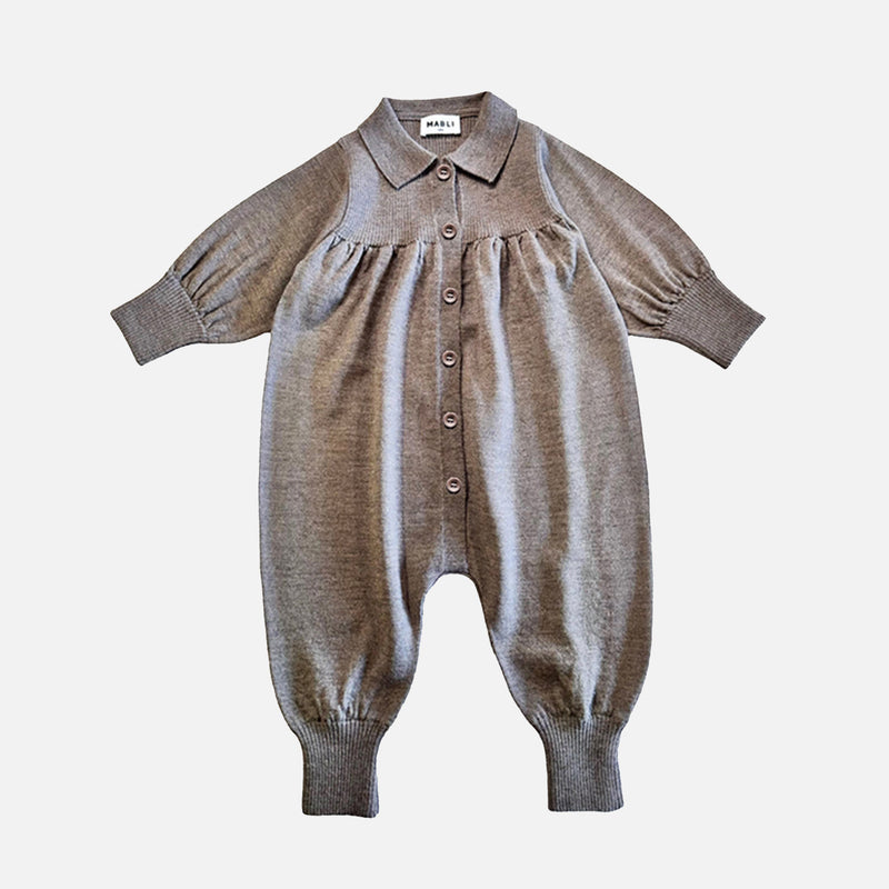 Baby & Kids Merino Wool Artist Romper - Wheat