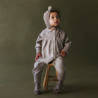 Baby & Kids Merino Wool Artist Romper - Wheat