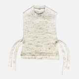 Womens Alpaca/Cotton Blewog Vest - Moss Speckle