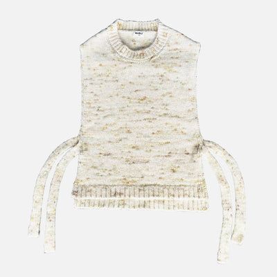 Womens Alpaca/Cotton Blewog Vest - Moss Speckle