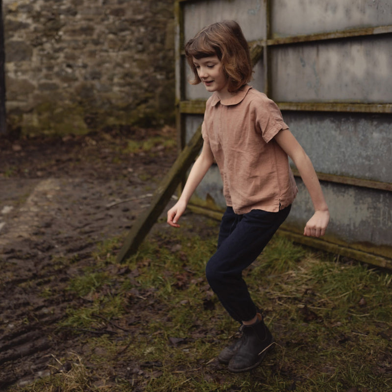 Willow Blouse - Linen - Peony