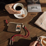 Cotton Canvas Mini Wallet - Khaki