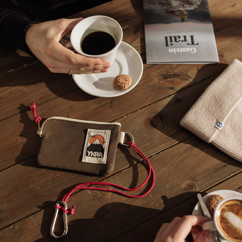 Cotton Canvas Mini Wallet - Khaki