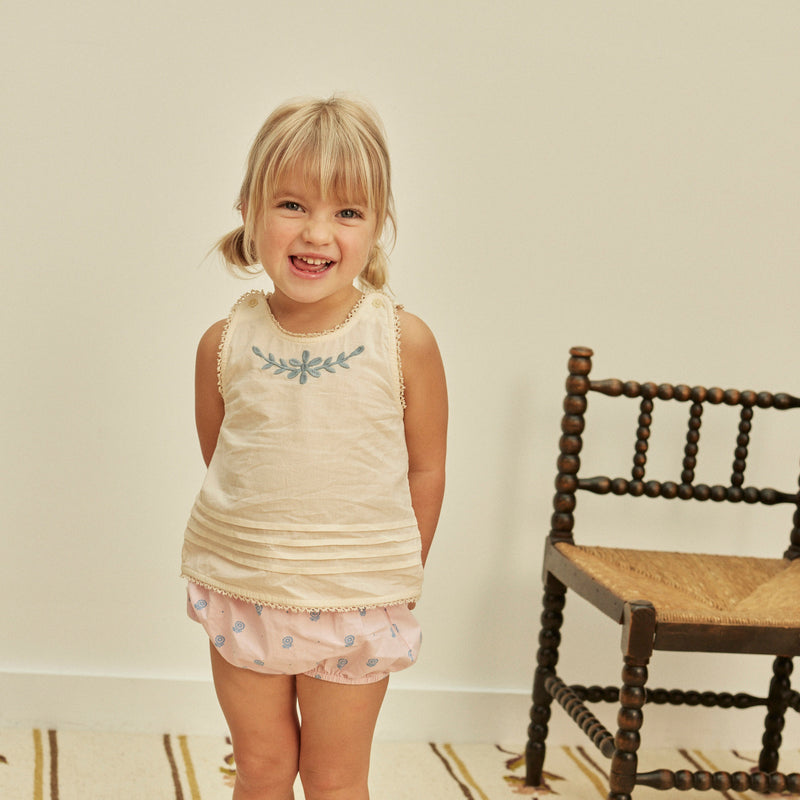 Baby Cotton Clara Blouse - Cream