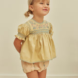 Baby Linen Lula Embroidered Bloomers - Blush