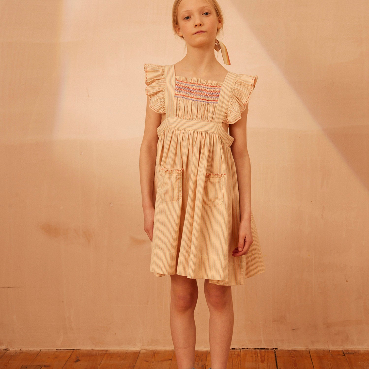 ワンピース Apolina Bessie Pinafore Cazan Stripe 5-7 Apolina Bessie Pinafore Cazan Stripe 5-7