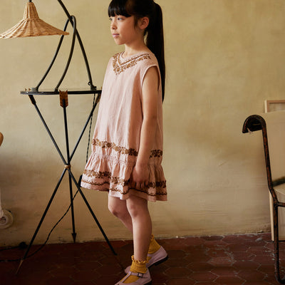 Linen Beulah Dress - Rosewater