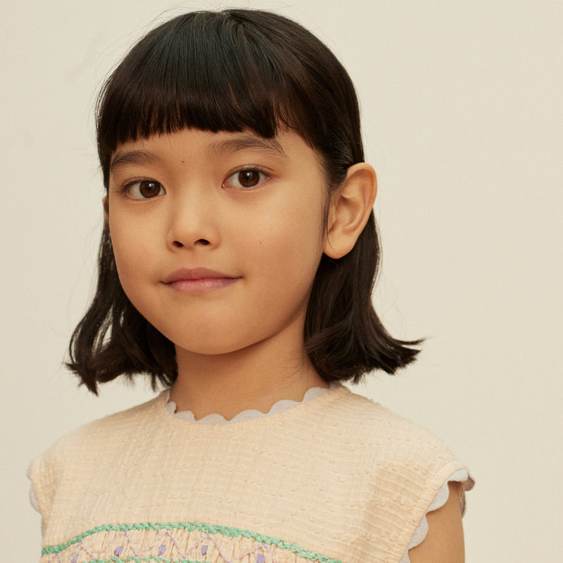 Kids Cotton Gigi Midi Dress  - Blush