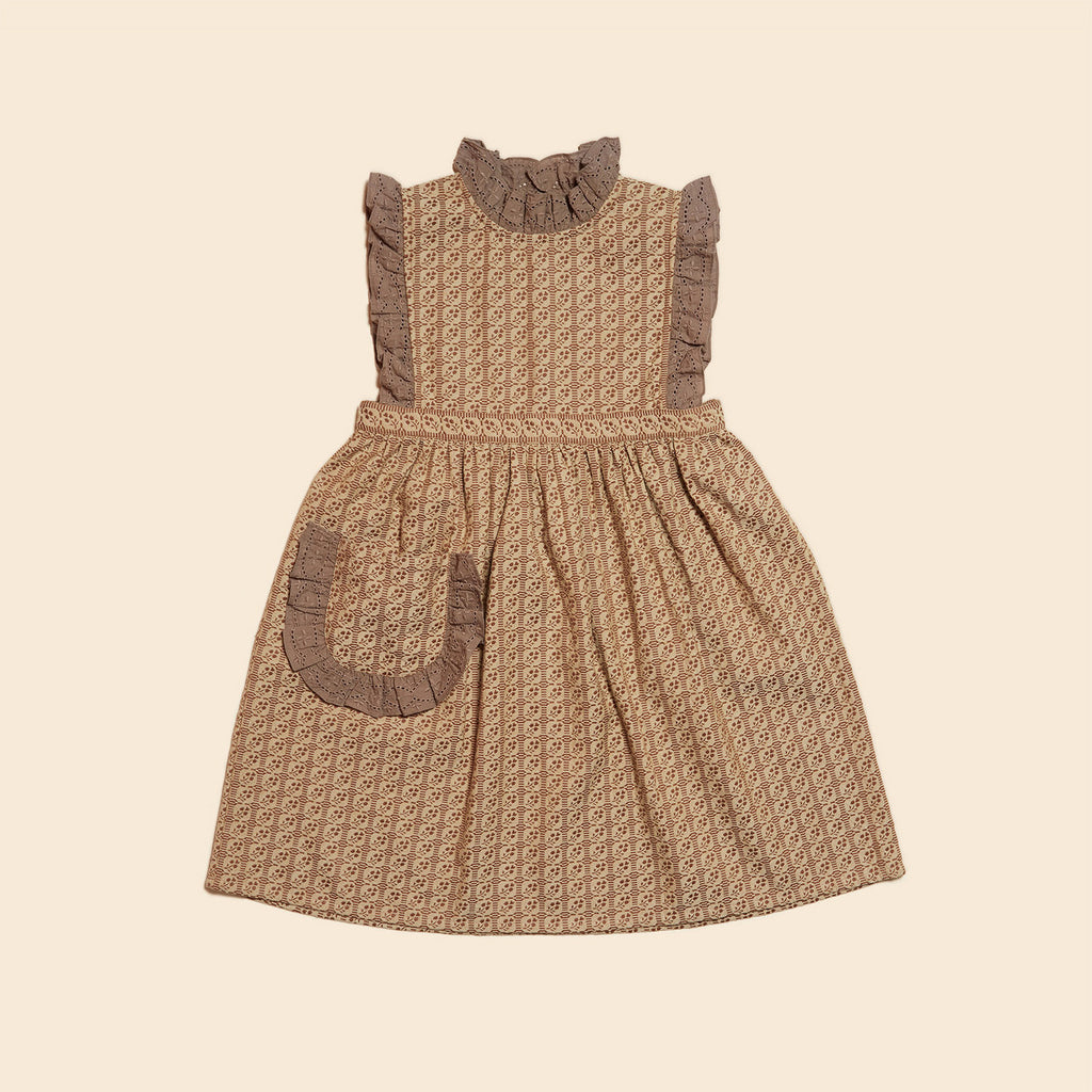 Cotton Ida Pinafore - Grid Floral Jacqard – MamaOwl