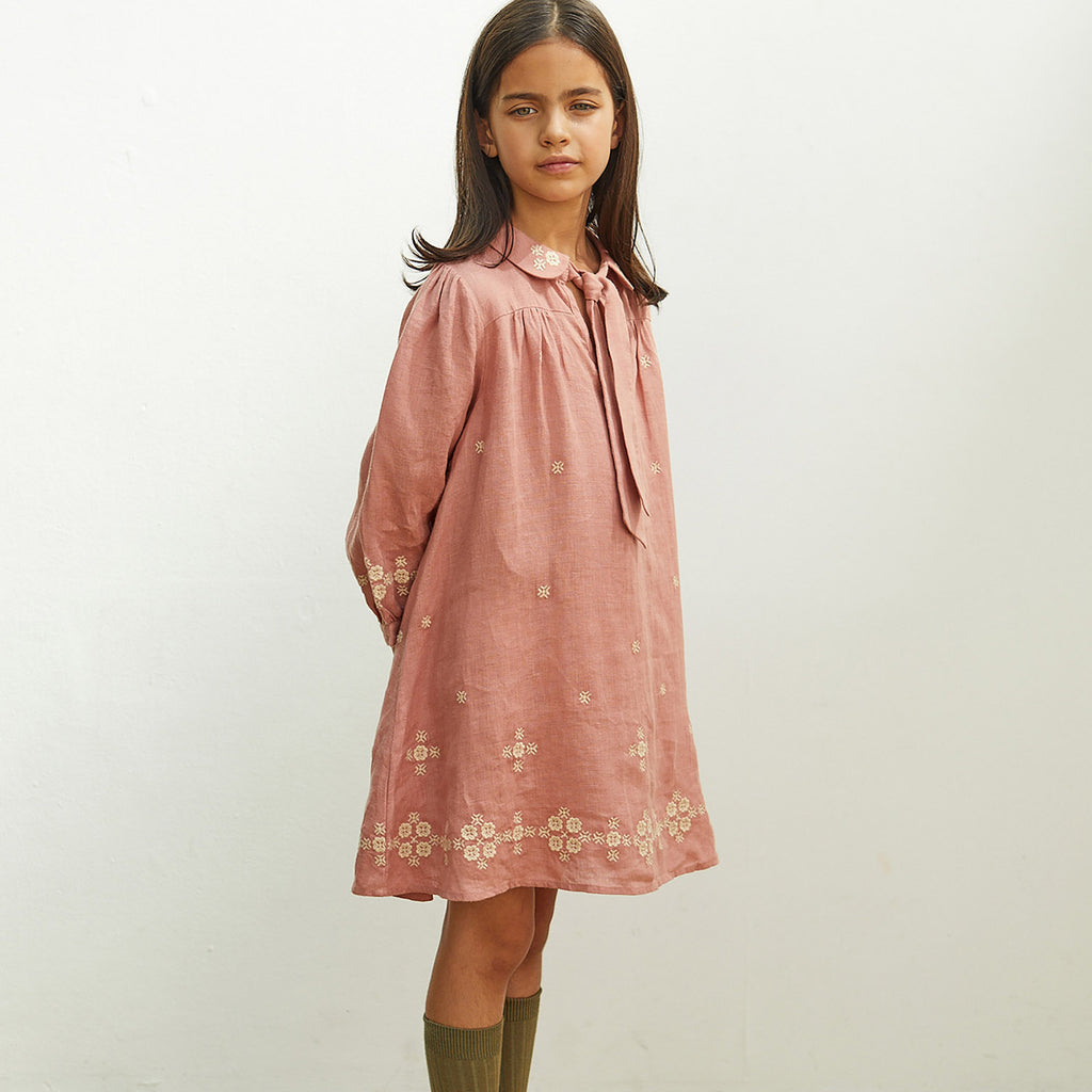 Linen Lula Dress - Rosewood – MamaOwl