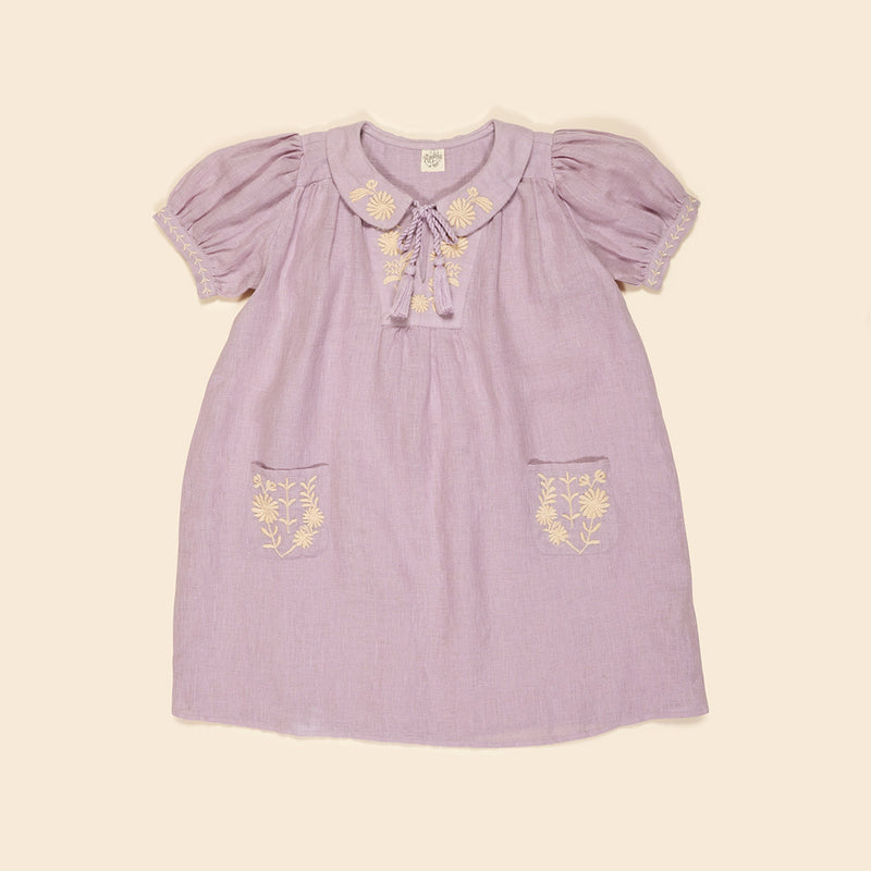 Linen Nora Dress - Lavender