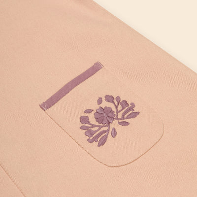 Kids Cotton Vada Apron Playsuit - Satin Pink