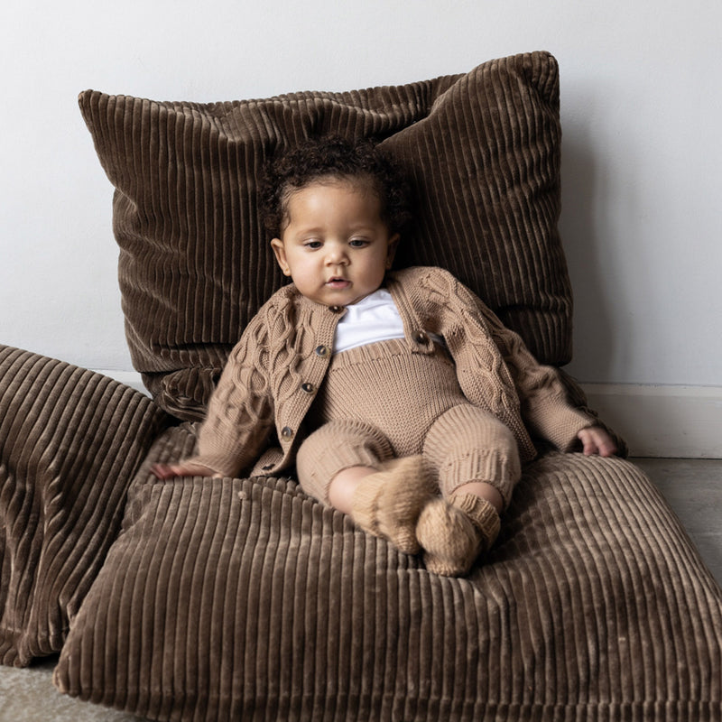 Baby & Kids Merino Wool Flo Cardigan - Camel