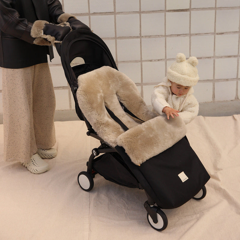 Merino Sheepskin Universal Pushchair Footmuff - Toast