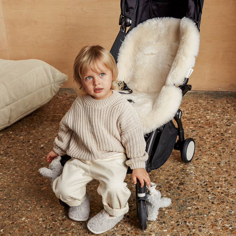 Merino Sheepskin Snuggler / Buggy Liner - Milk