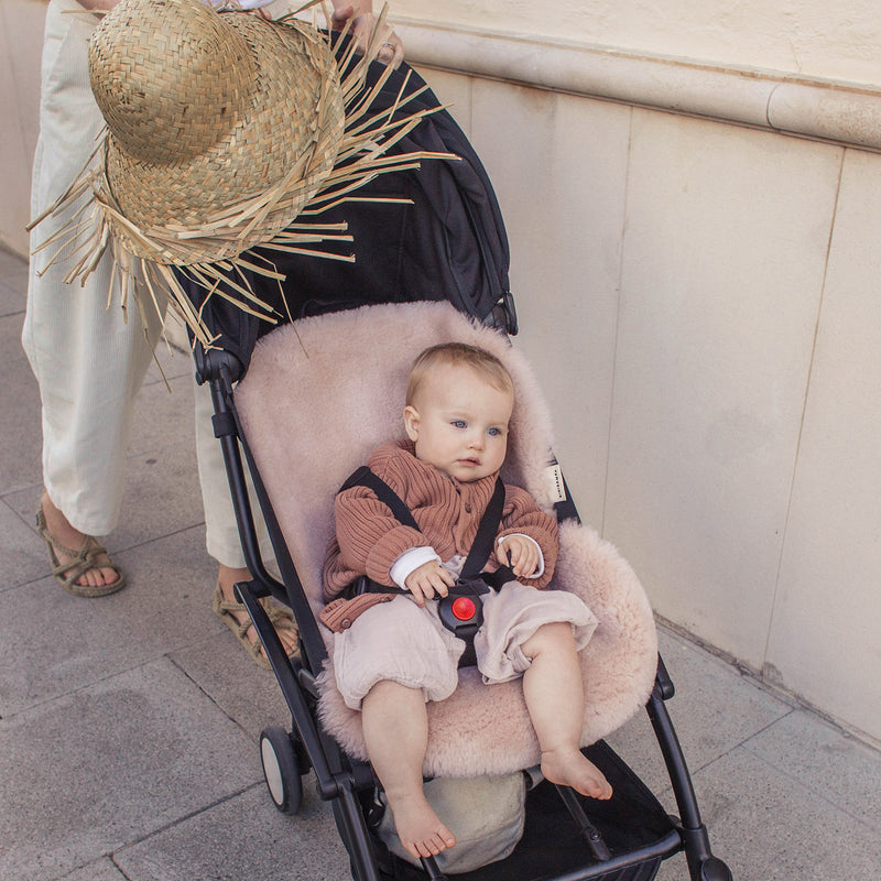 Merino Sheepskin Snuggler / Buggy Liner  - Rose
