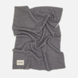 Merino Wool Two Tone Blanket - Charcoal/Grey