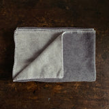 Merino Wool Two Tone Blanket - Charcoal/Grey