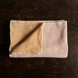 Merino Wool Two Tone Blanket - Rose/Camel