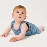 Baby Cotton Denim Playsuit - Pickles the Dog