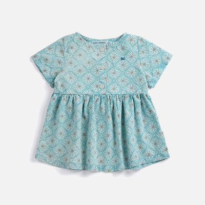 Baby Cotton Dress - Daisy Mosaic
