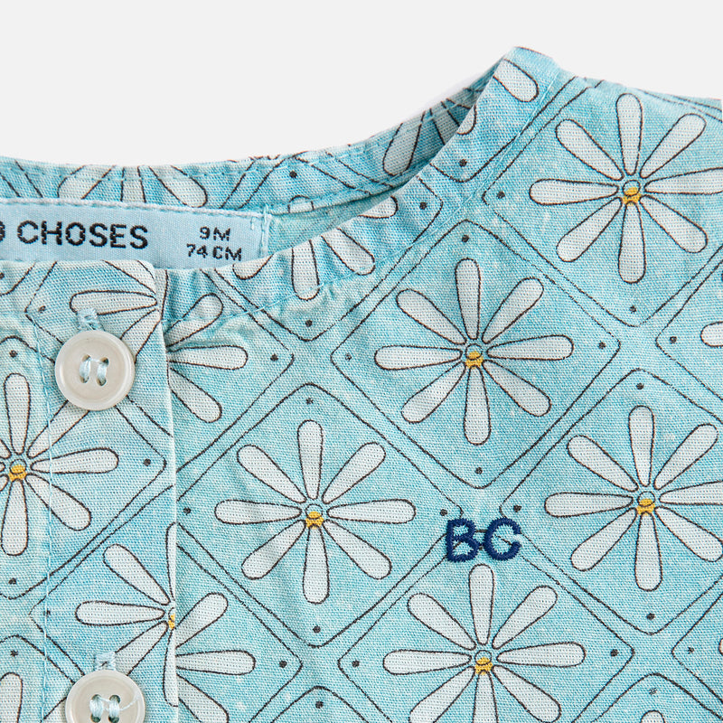 Baby Cotton Dress - Daisy Mosaic