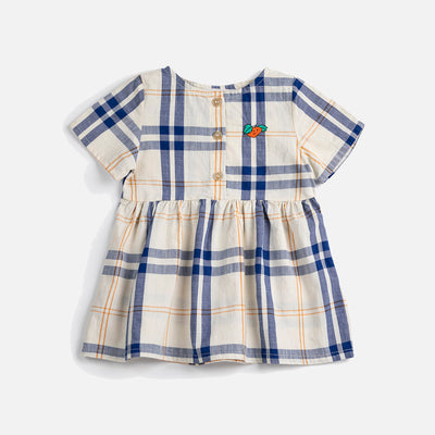 Baby Cotton Dress - Fun Tartan