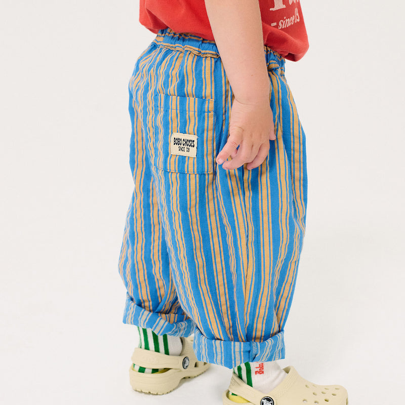 Baby Cotton Pants - Hairline Stripe