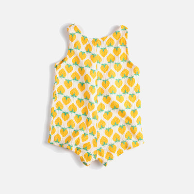 Baby Cotton Playsuit - Strawberry