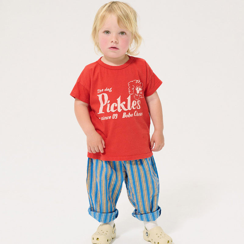 Baby Cotton T-Shirt - Red Pickles the Dog